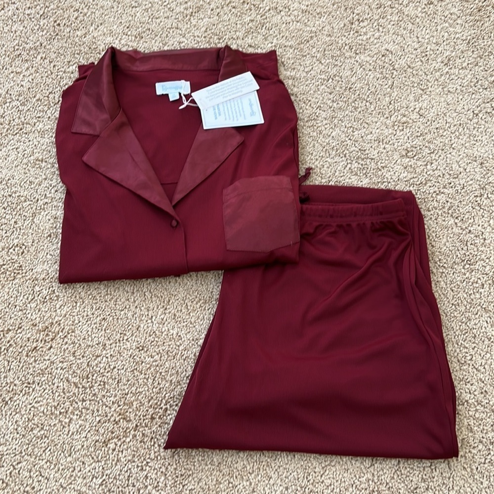 New! Pajamagram self striped two piece pajama set.